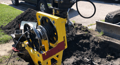 Replacing Galvanized Gas Services in Glenwood, IL with Nicor Gas (Southern Co) and Kobus Pipe Puller 400